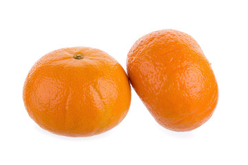 fresh orange fruit isolated on white background