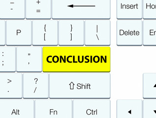 Conclusion yellow keyboard button