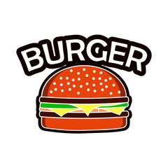 Burger logo with unique illustrations