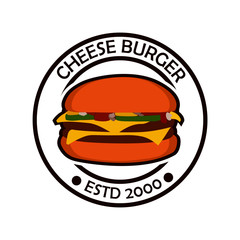 Burger logo with unique illustrations