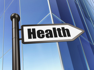 Health concept: sign Health on Building background