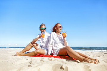 autumn time on beach 