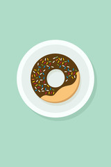 donut on white plate