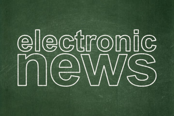 News concept: Electronic News on chalkboard background