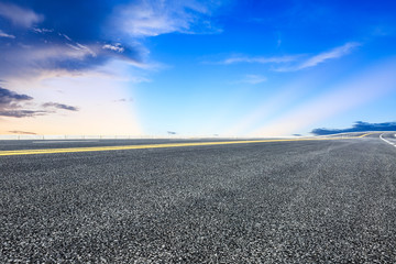 Beautiful sky cloud and asphalt road landscape