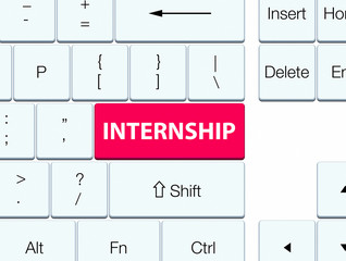 Internship pink keyboard button