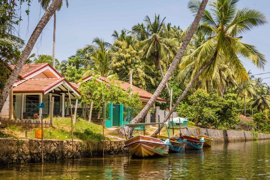 Landscape Dutch canal in Negombo, Sri Lanka