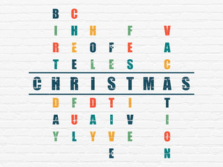 Holiday concept: Christmas in Crossword Puzzle
