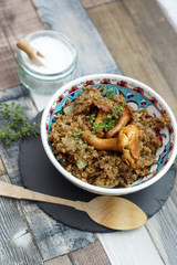Quinoa con funghi