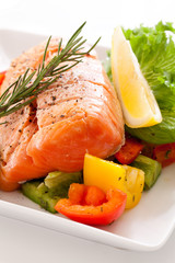 Grilled salmon