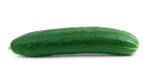 Fresh cucumber, chopped cucumber, isolated on white.