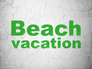 Vacation concept: Beach Vacation on wall background