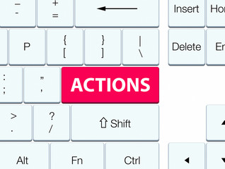 Actions pink keyboard button