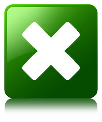 Cancel icon green square button