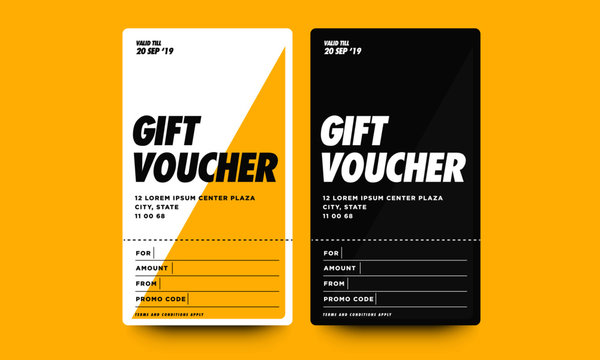 Gift Voucher UI Design With Amount and Promo Code Details
