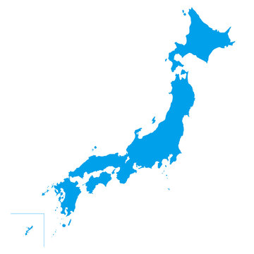 日本地図　白地図