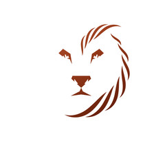 Fototapeta premium Brave Lion King face emblem animal element. Heraldic Coat of Arms decorative logo isolated vector illustration.