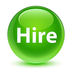 Hire glassy green round button