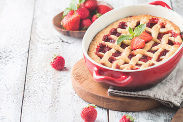 Traditional strawberry pie