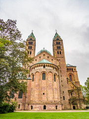 Fototapeta na wymiar Speyer Cathedral in Germany. The Speyer Cathedral is a UNESCO World Heritage Site.