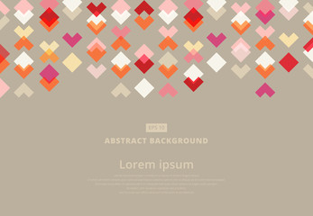 Obraz premium Red modern square and arrow geometrical abstract background, Vector