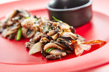 Delicacy dishes of chic restaurant