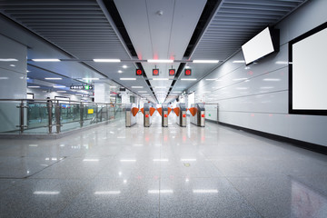 Subway station pedestrian access gates