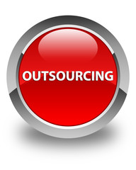 Outsourcing glossy red round button