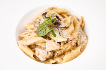 Penne pasta with chicken