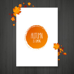 Autumn Flyer Design With Hand Written Design