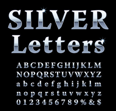 silver fat letters