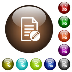 Edit document color glass buttons