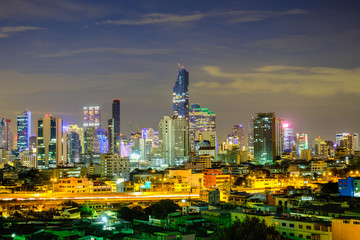 Fototapeta na wymiar Bangkok city night view