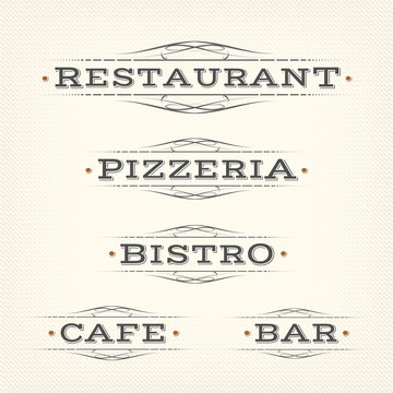 Retro Restaurant, Pizzeria And Bar Banners