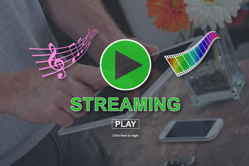 Concept of music and video streaming