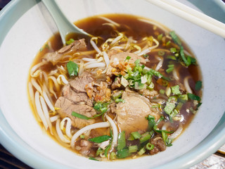 Thai Noodles with Beef Stew Soup
