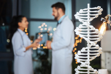 Selective focus of a DNA model