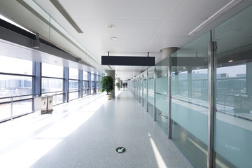 White hall at airport - modern architecture