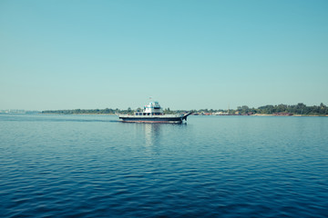 Fototapeta na wymiar Volga ship transportation
