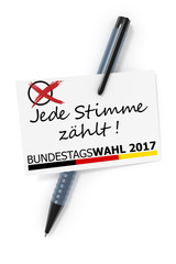 Bundestagswahl 2017 Jede Stimme zaehlt