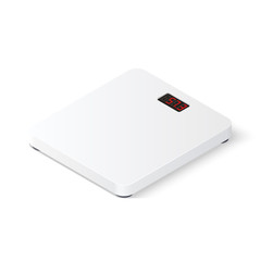 Digital floor scales. Isometric vector illustration