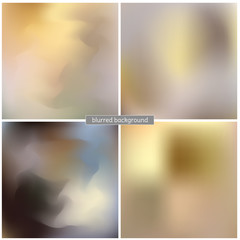 Set of blurred vector backgrounds. Abstract color illustration.