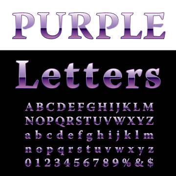 fat purple letters