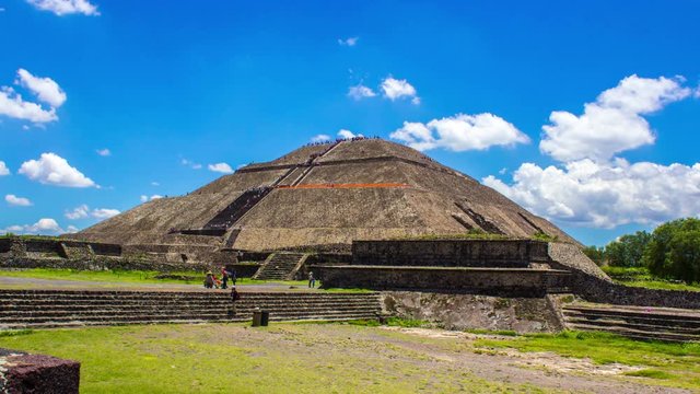 Teotihuacan, Mexico City, Ancient Mesoamerican Pyramids, Time Lapse, 4k
