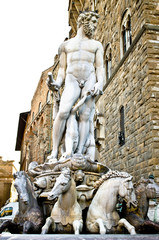 Neptune Fountain in Florence, Italy