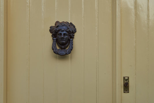 wooden traditional door at Hydra island
