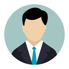 User Icon, Male avatar in business suit-Vector Flat Design