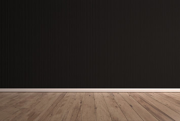 Leeres Zimmer mit dunkler Tapete