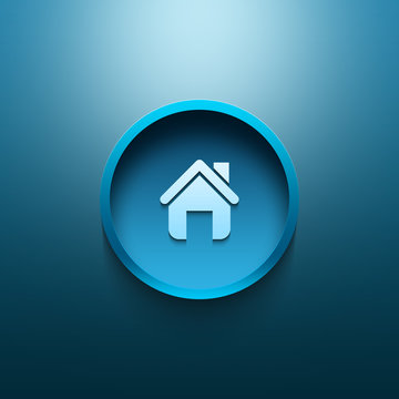 Home homepage blue round icon