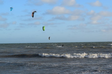 Kite surfers